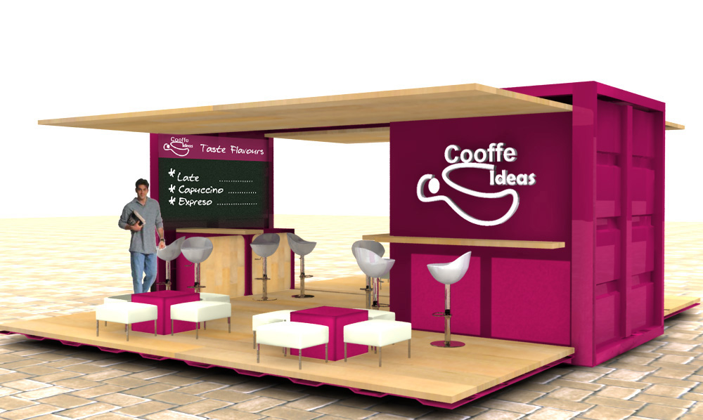 diseño contenedor cafateria kiosko 2